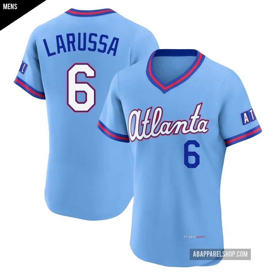 Men's Atlanta Braves ＃6 Tony Larussa Authentic Blue Powder 2026 City Connect Stadium Jersey