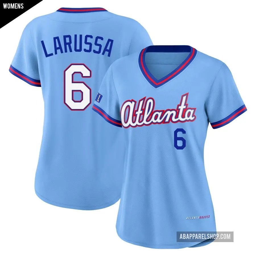 Women's Atlanta Braves ＃6 Tony Larussa Limited Blue Powder 2026 City Connect Stadium Jersey
