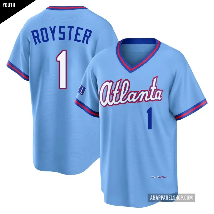 Youth Atlanta Braves ＃1 Jerry Royster Limited Blue Powder 2026 City Connect Stadium Jersey