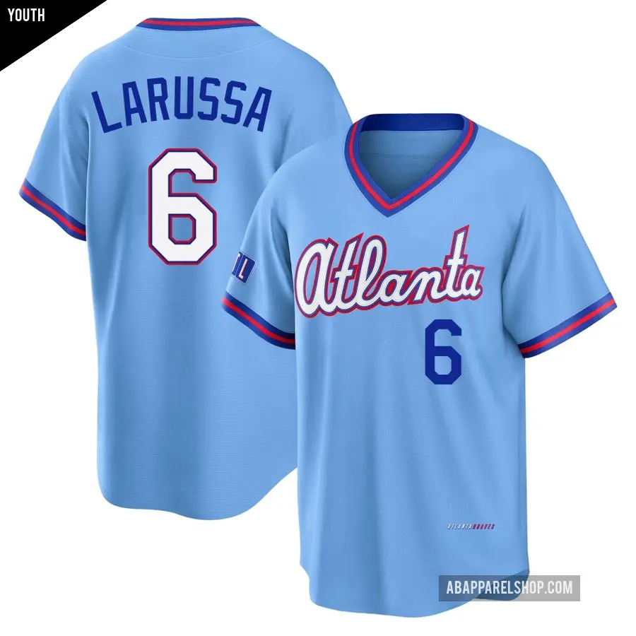 Youth Atlanta Braves ＃6 Tony Larussa Limited Blue Powder 2026 City Connect Stadium Jersey